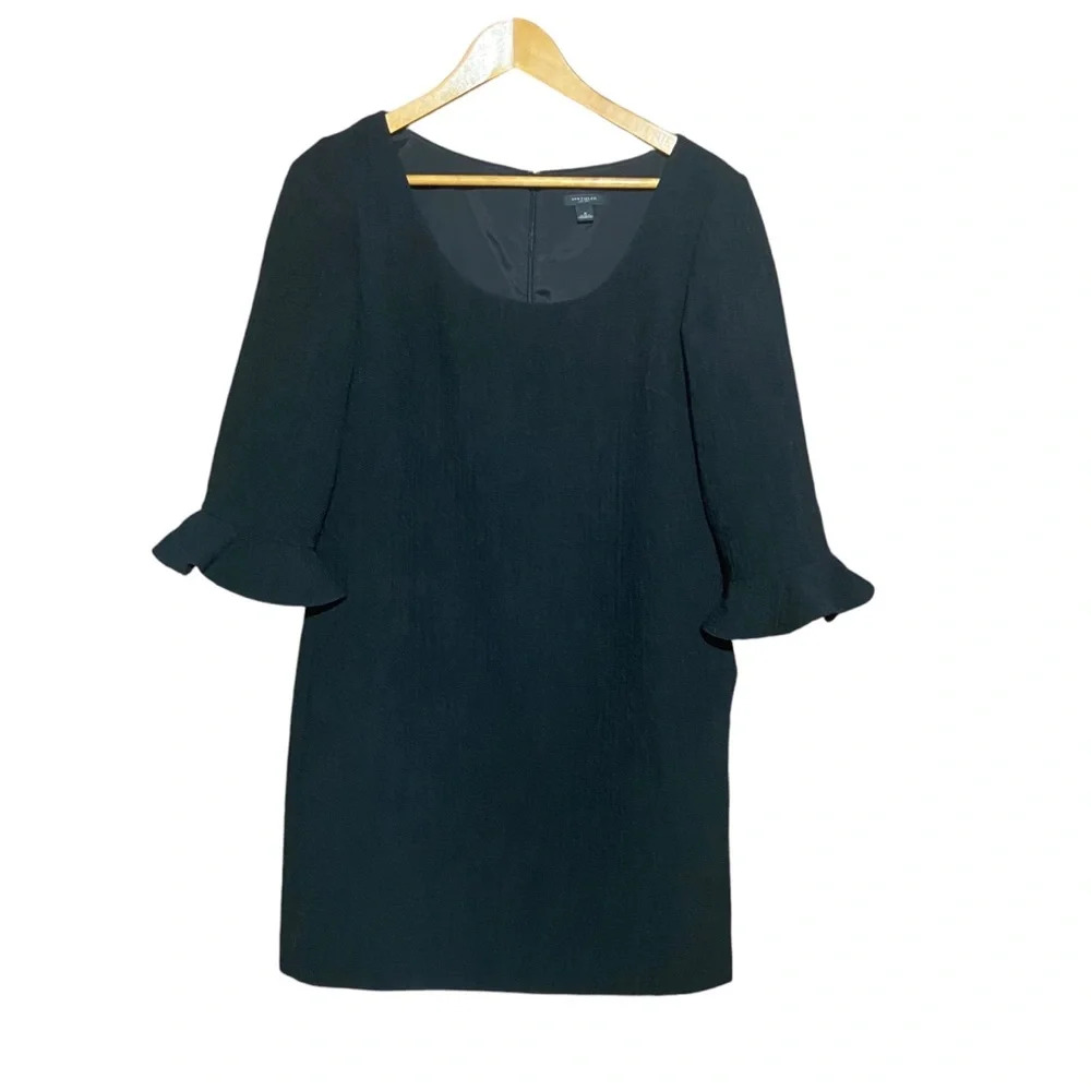 Ann‎ Taylor Black Bell Flare Sleeve Dress Size 8